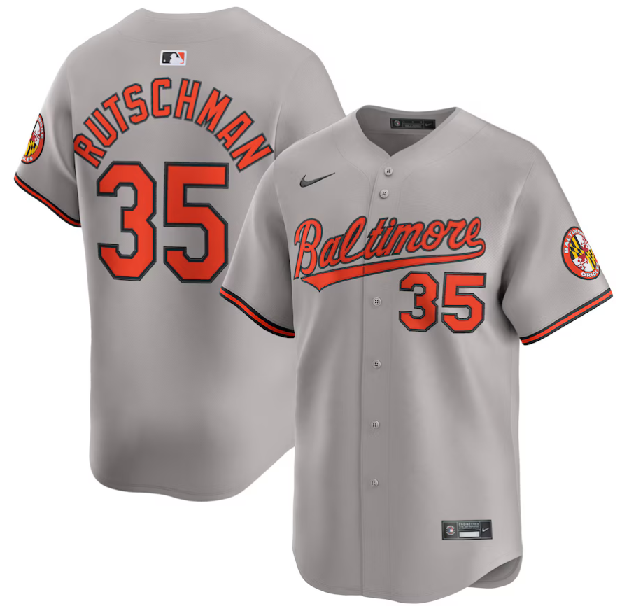 Men Baltimore Orioles #35 Adley Rutschman Nike Grey Jersey->boston red sox->MLB Jersey